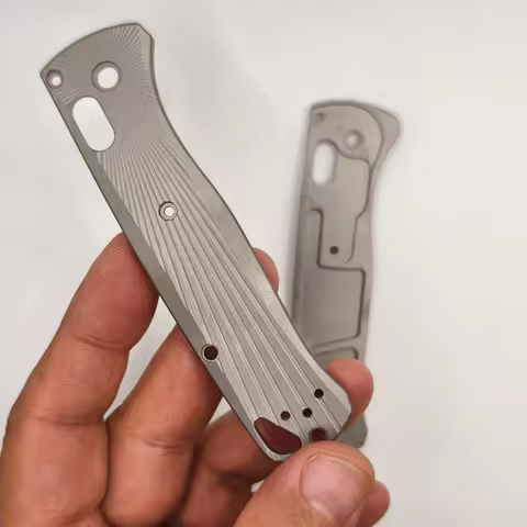 1 Pair Twill Titanium Alloy Grip Handle Scales for Benchmade Bugout 535 Knives