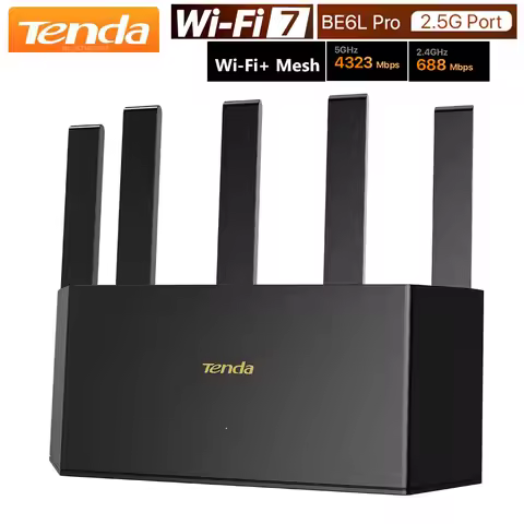 Tenda Router BE6L Dual-Core Wifi7 BE5100 5011Mbps 2.5G Ethernet Port Dual Frequency 2.4/5GHz 5Indepe