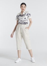 C&amp;D LINEN GAUCHO PANTS (CL3IBE)