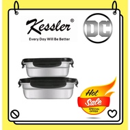 KESSLER - Tupperware Airtight Kessler 304 Stainless Steel Foodlock Food Storage Box Refrigerator Organizer 不锈钢保温盒套组