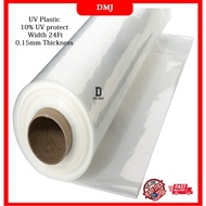 UV Plastic 24Ft x 1Mtr UV Plastic Plastik UV Rumah Pelindung Hujan (RPH) Greenhouse