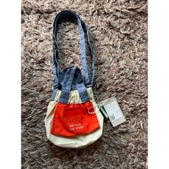 BEYOND THE VINES BTV - Colourblock Micro Dumpling Bag - CREAM/RED