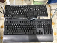 Logitech 羅技 有線鍵盤G213+無線鍵盤滑鼠套裝