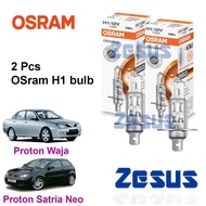 2 Pcs x Mentol Lampu Zesus Bosch Osram Halogen Headlamp  Yellowish Bulb H1 12v - Proton Waja and Pro