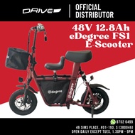 48V 12.8Ah eDegree FS1 E-Scooter UL2272 Certified LTA Approved