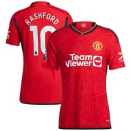 clu 2023-2024 M United Home Jersey Sancho Martinez Antony Fernandes Rashford Tshirts Sports Tee Plus