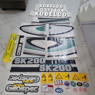 Sriker Alat Berat Excavator Kobelco Sk 200-8 Sticker Kobelco SK 200-8