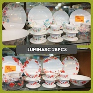 LUMINARC DINER SET 28PCS DALARY DAN ROSE POMPOM