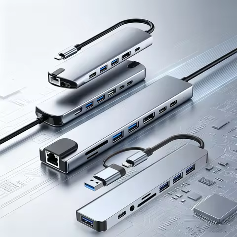 4/6/8/9 Ports In 1 USB C Hub Type C 3.0 To USB Adapter for MacBook Notebook Laptop Computer