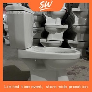 6 inch 150MM S-Trap White Cerc Water closet WC Close Coupled Toilet Bowl Cerk Tandas Duduk Ready Sto