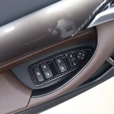 Car Styling ABS Chrome Car Window Lift Switch Frame Trim Cover Sticker Interior Car Accessories For 