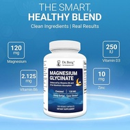Dr. Berg Magnesium Glycinate 150ct – 4-in-1 Chelated for Muscle, Nerve, Sleep & Stress Support*– w/ 