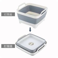 多功能可折疊水槽瀝水籃 加厚塑料廚房洗菜籃子水果收納筐洗菜盤