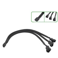 PWM 4pin Fan Sleeved Extension Splitter Hub cable