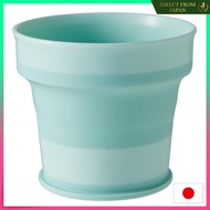 ISETO Gargling Cup UGAI Mint Green 120ml, Dimensions: Width Φ7 × Height 2.5~6cm, Antibacterial, Fold