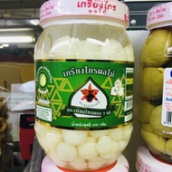 กระเทียมโทนดอง 3 รส กระเทียมโทน กระปุกใหญ่ ขนาด 450 กรัม  ตราดอกกล้วยไม้ (เกรียงไกรผลไม้) ตลาดวโรรส 