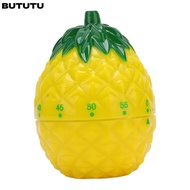 BUTUTU Cartoon Timer, 6.4x6.4x8.7cm Pineapple Shape Mechanical Kitchen Timer, Kitchen Supply Manual 