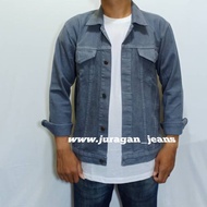 GREY MEN'S JEANS JACKET - GREY MEN'S JEANS JACKET
