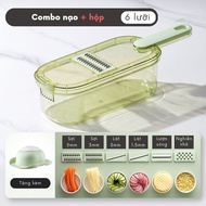 Bộ nạo sợi rau củ đa năng FEEKA 5 lưỡi dao đồ bào rau củ INOX đa năng cao cấp nhỏ gọn