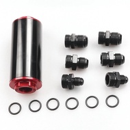 For Filtering Gasoline Diesel E85 Universal 50MM Inline Fuel Filter 100 Micron with 6AN 8AN 10AN Ada