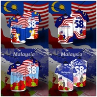 merdeka clothes 2025 68th jersey stripe outdoor sports quick drying t-shirt merdeka