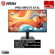 MSI PRO MP275 E14L 27" IPS FHD/144HZ/1MS/VGA+HDMI 2.0+DP/BUILT-IN SPEAKER MONITOR