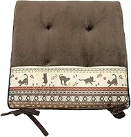 Arie Cushion, Smooth to the Touch, Animal Pattern, Cat, Brown, 16.9 x 16.9 inches (43 x 43 cm)