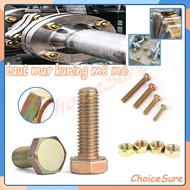 Yellow bolt nut m8 m6/ hex bolt/galvanized yellow nut bolt