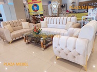 Sofa Dior 321 Bludru Stenlis Gold MEWAH