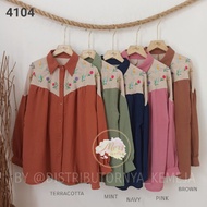 KEMEJA EMBROIDERED FLOWER SHIRT 3670 4104
