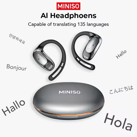 MINISO MS202 Bluetooth V6.0 Headphones OWS Wireless Headphones Music Stere AI Translation Earphones 