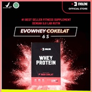 Evolene Whey Protein Chocolate 6 Sachets - Protein Milk - Fitness Supplement - Protein Drink - BPOM 
