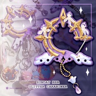 SUNDAY HSR GLITTER CARABINER CHARM HOLDER KEYCHAIN (HONKAI STAR RAIL FAN MERCH)