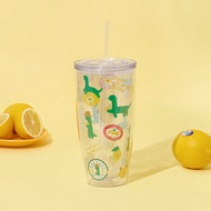 Cốc Đựng Đồ Uống Lạnh Hai Lớp Hình Chú Mèo JOGUMAN Của LINE FRIENDS Dành Cho Nữ Cốc Đựng Nước Ép Trá