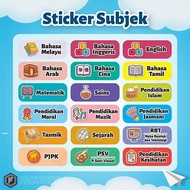 Label Sticker Subjek Sekolah Label Buku Latihan Subject Label