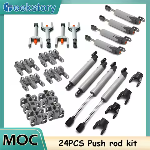 24PCS/Lot 15L Linear Actuator Push Rod for Legoeds Technical MOC Building Blocks Bricks Parts 40918