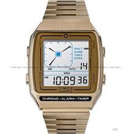 TIMEX TW2U72500 Q Timex Reissue Digital LCA 32.5mm SS Bracelet Gold