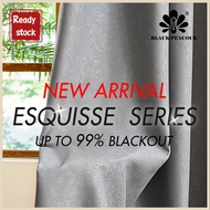Esquisse Series Black Peacock/Linen Curtain/ Sunblock Curtain