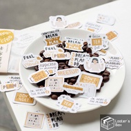 30 Pcs English Motivation Quote Doodle Lettering Warm Aesthetic Coffee Cafe Sticker Pack for Journal