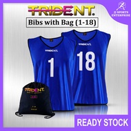 Trident Bibs with Bag – Blue (1-18) Trident Bib Football Bib
