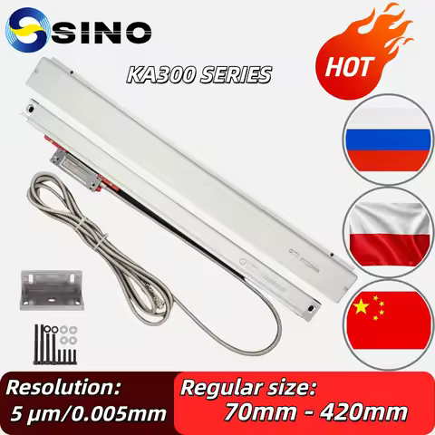 SINO DRO Linear Scale 5um TTL Lathe Mill Machine KA300 70mm 120mm 170mm 220mm 270mm 320mm 370mm Grat