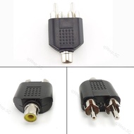 2 RCA Y Splitter connector AV Audio Video Plug Converter cable Male Female Plug 2 in 1 Adapter  SG9B