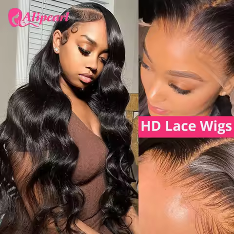 Ali Pearl Hair 4x4 HD Closure Wig For Women Body Wave Human Hair Wigs Pre Pluck Hairline