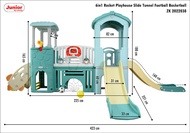Perosotan Labeille 6in1 Rocket Playhouse Slide Tunnel Football Basketball ZK 2022038 New