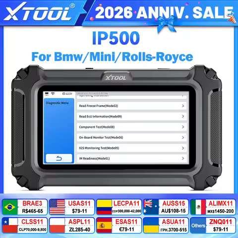 Xtool IP500 For BMW For MINI All System Car Diagnostic Tools ECU Coding Auto Scan 23+Resets OBD2 Act