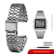 Casio Gold Watch Band Compatible with A168 AE-1200 AQ-230 AEQ-110 Square Stainless Steel Watch Strap