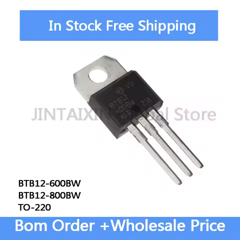 10Pcs BTB12-600BW BTB12 600BW BTB12-800BW BTB12 800BW TO-220 Direct insertion transistor bidirection