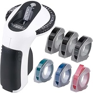 E975 Labelling Device, 3D Embossing Device E975, Portable Label Embossing Device with 6 Rolls of Emb