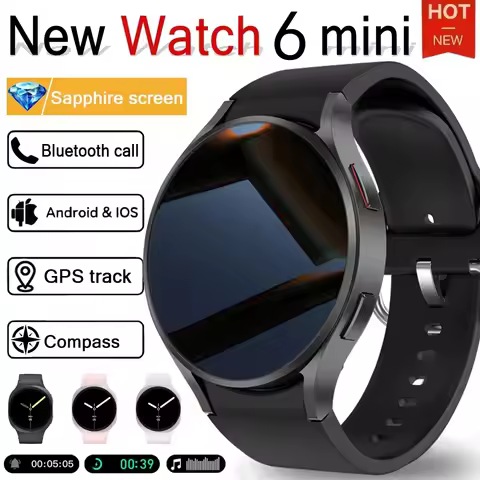 New Watch 6 mini GPS Track NFC Smart Watch Men Amoled Always Display Health Monitoring Clock BT Talk