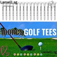 LANSELL 100pcs Golf Wood Tees, Digital Scale Wooden White Striped Golf Tee, Professional 69/83mm Gol